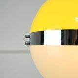 Lampe à Suspension Jaune Space Age, Italie, 1970s