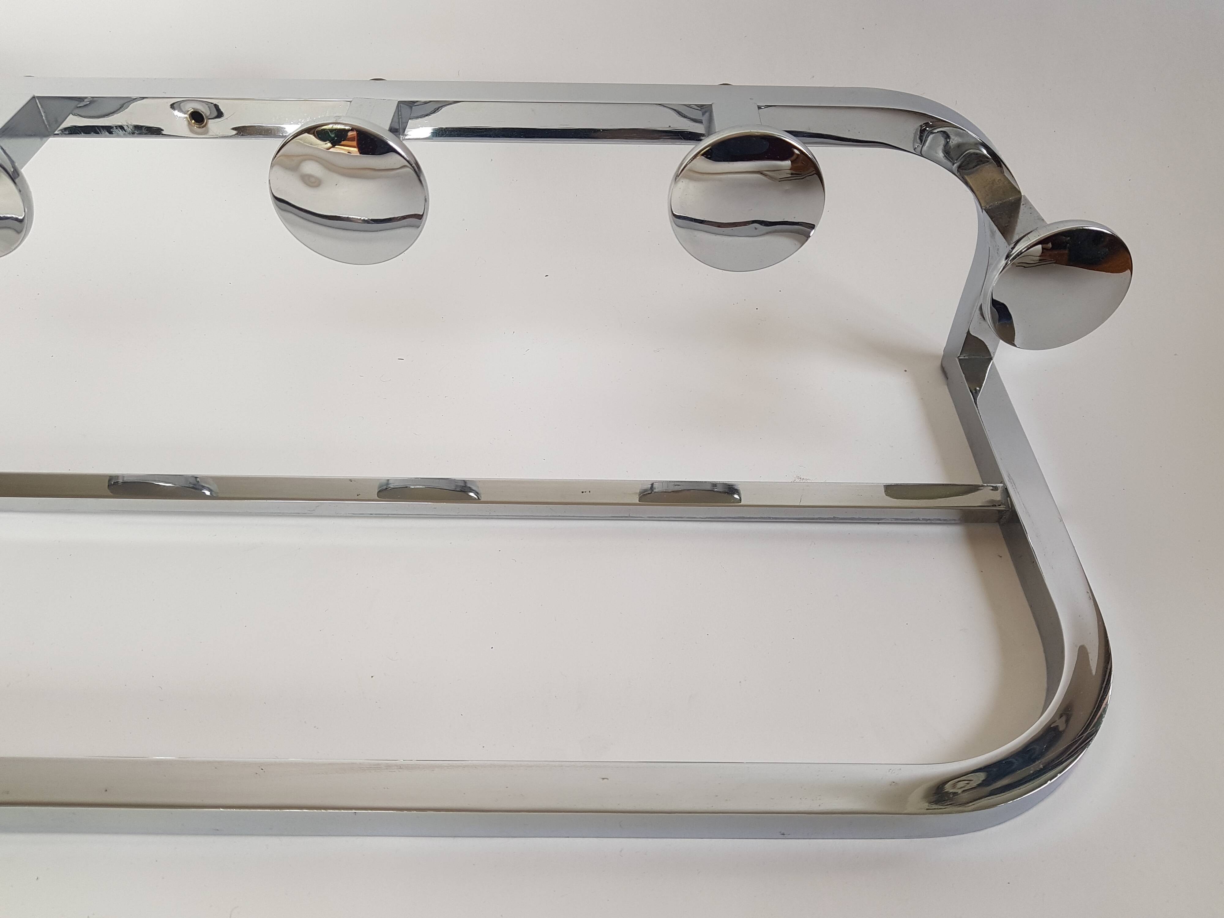 Chrome coat rack