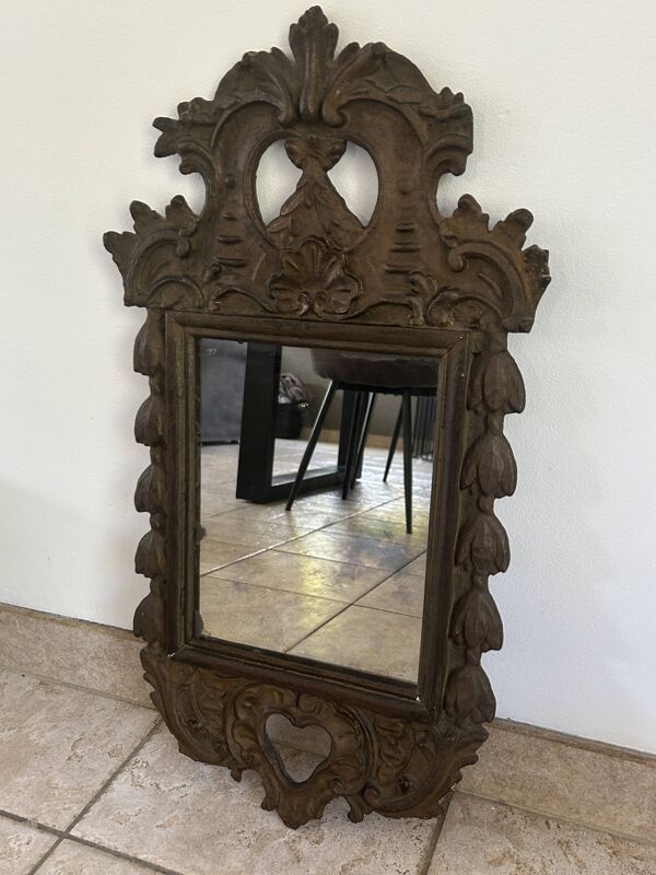 Miroir italien en bois du 18ème siècle