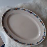 Plat ovale terre de fer Treillage Longchamp