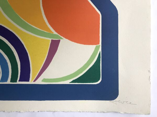 John Harrison LEVEE, Pyramid, 1970. Sérigraphie originale signée au crayon