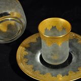 Service de nuit en cristal gravé et dorure, XIXe siècle