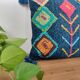 Blue Azilal Berber-inspired cushion 45x45 cm