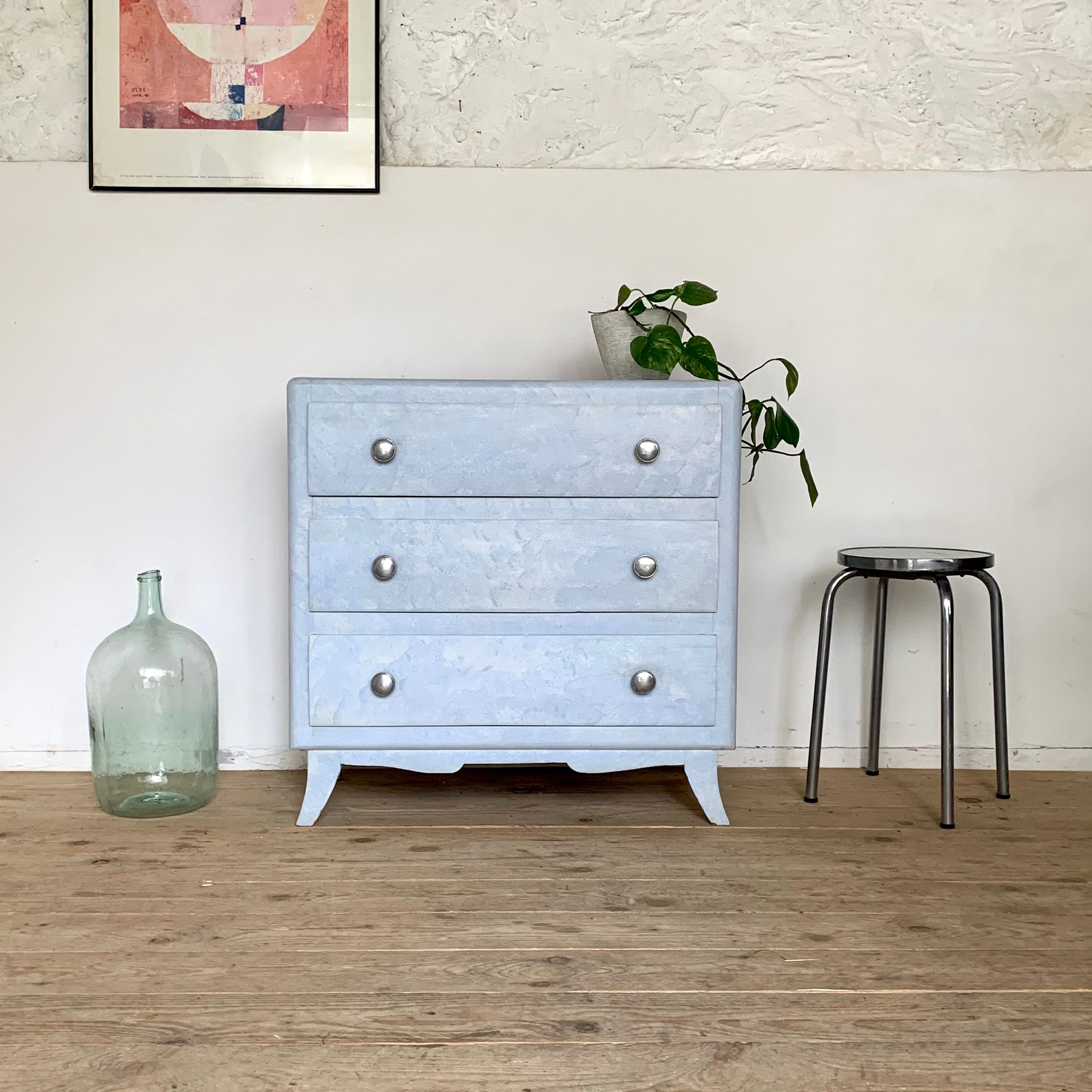 Blue vintage dresser