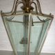 Brass lantern with 6 beveled glasses