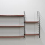 Modular teak string shelving system 1950s