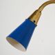 Adjustable brass and lacquered metal wall lamp, Scandinavia, 1960s