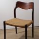 Scandinavian chair model 71 by Niels Otto Moller in teak and rope