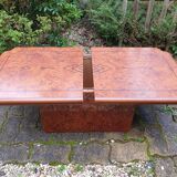 Elm burl cocktail coffee table