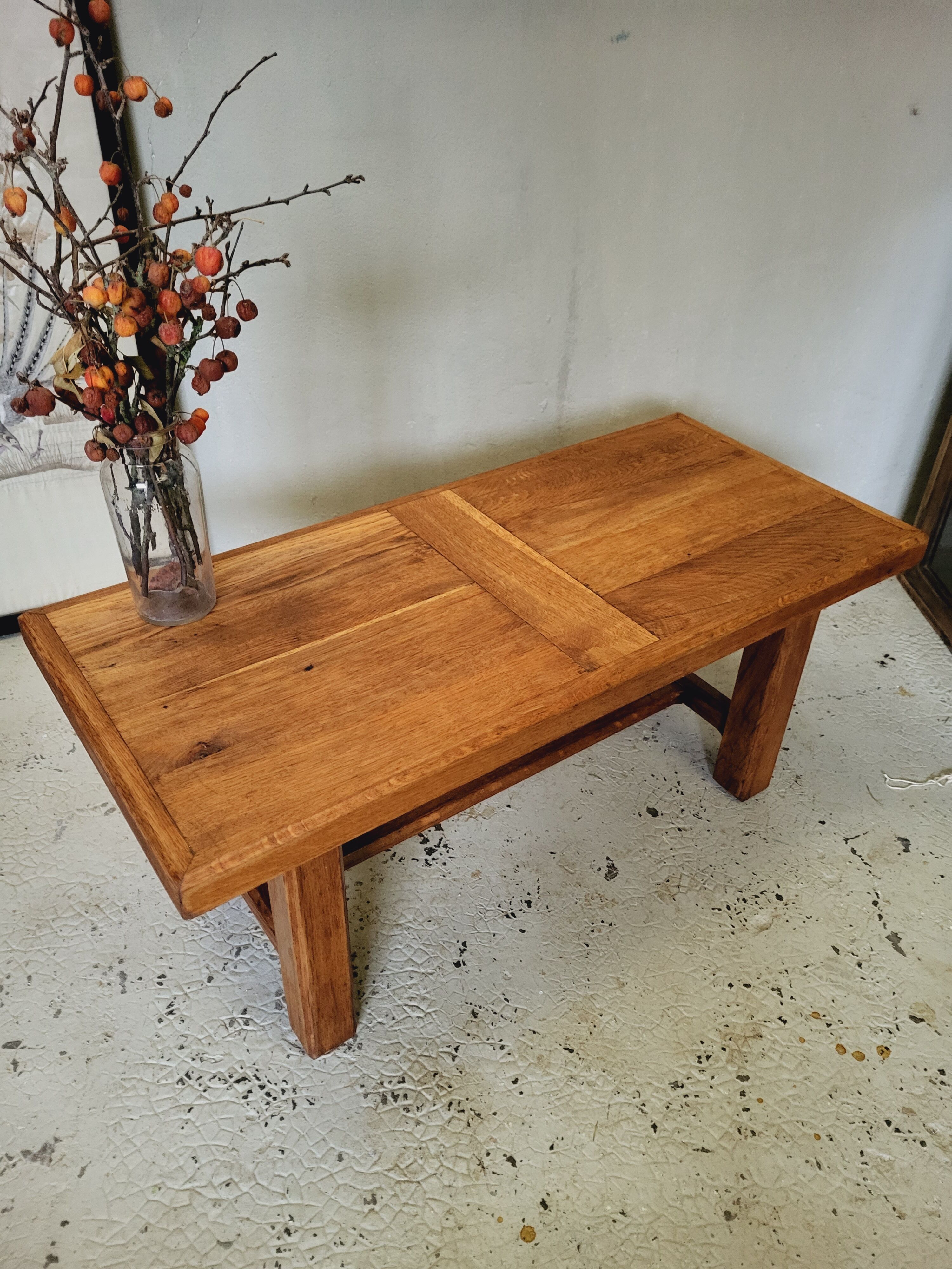 Old solid wood coffee table