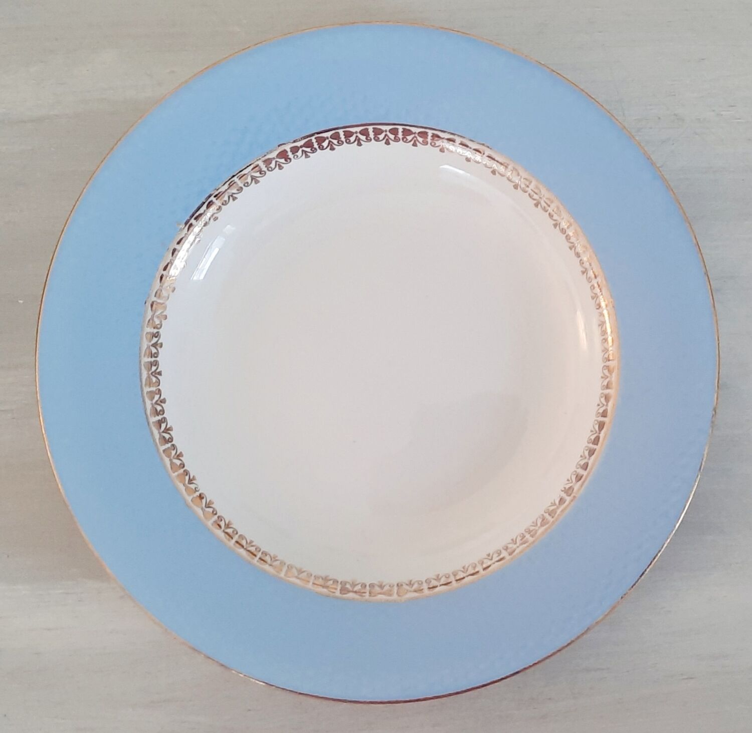Hollow earthenware plates Café Gilbert by Moulin des Loups Vintage