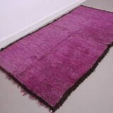 Vintage purple moroccan rug 134x272 cm - Berber rug - Wool rug handmade