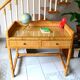 Rattan and wood desk from the 60s/70s.