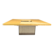 Vintage ash wood hidden bar coffee table by Paul Michel, 1970s