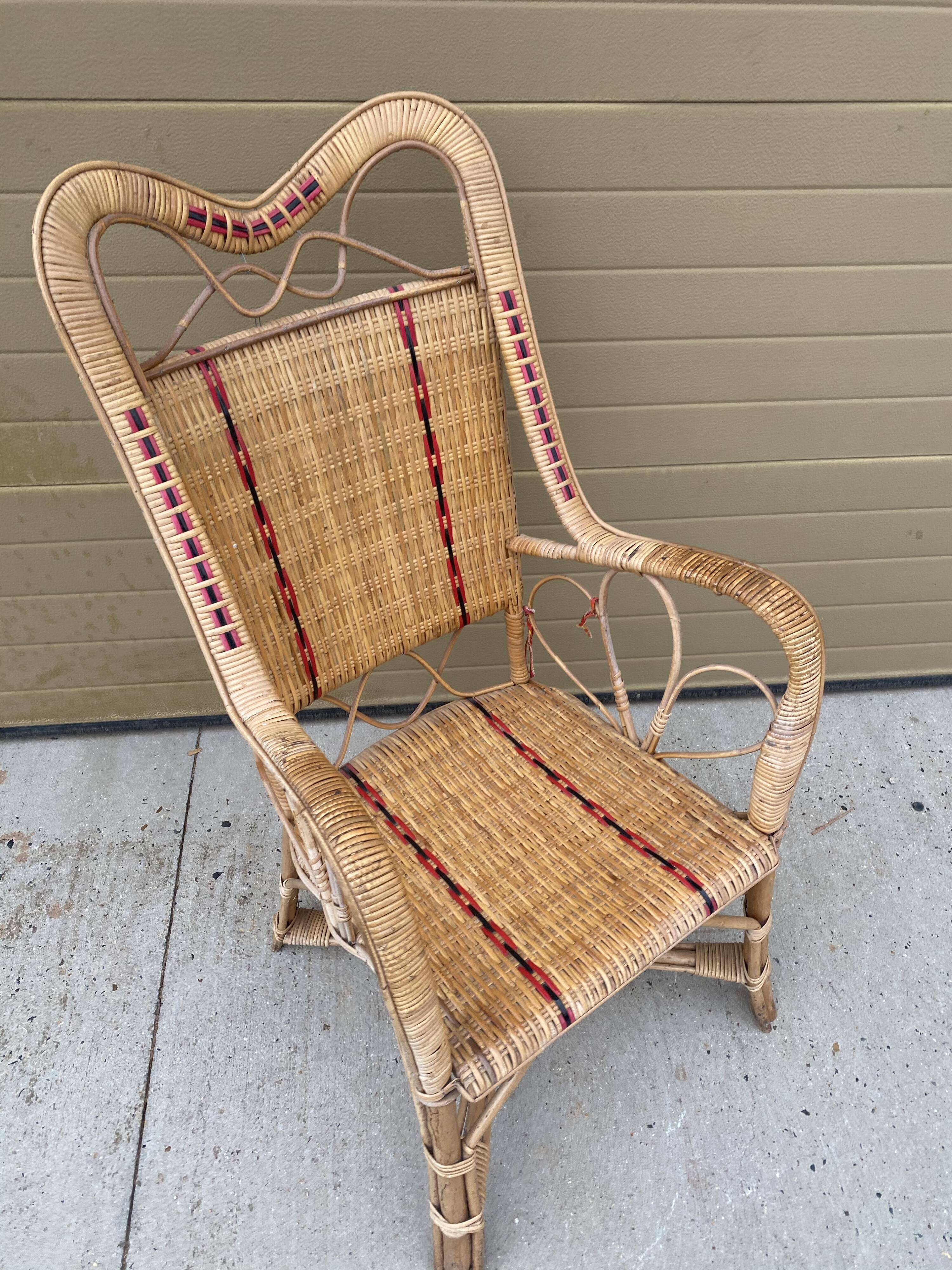 Rattan armchair