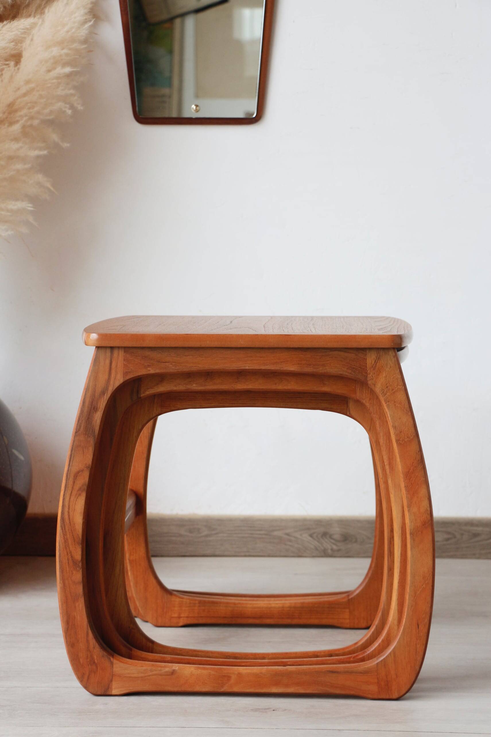 Vintage Teak Nesting Tables – 1960s Design | Nathan Furniture