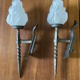 Torch wall lamps