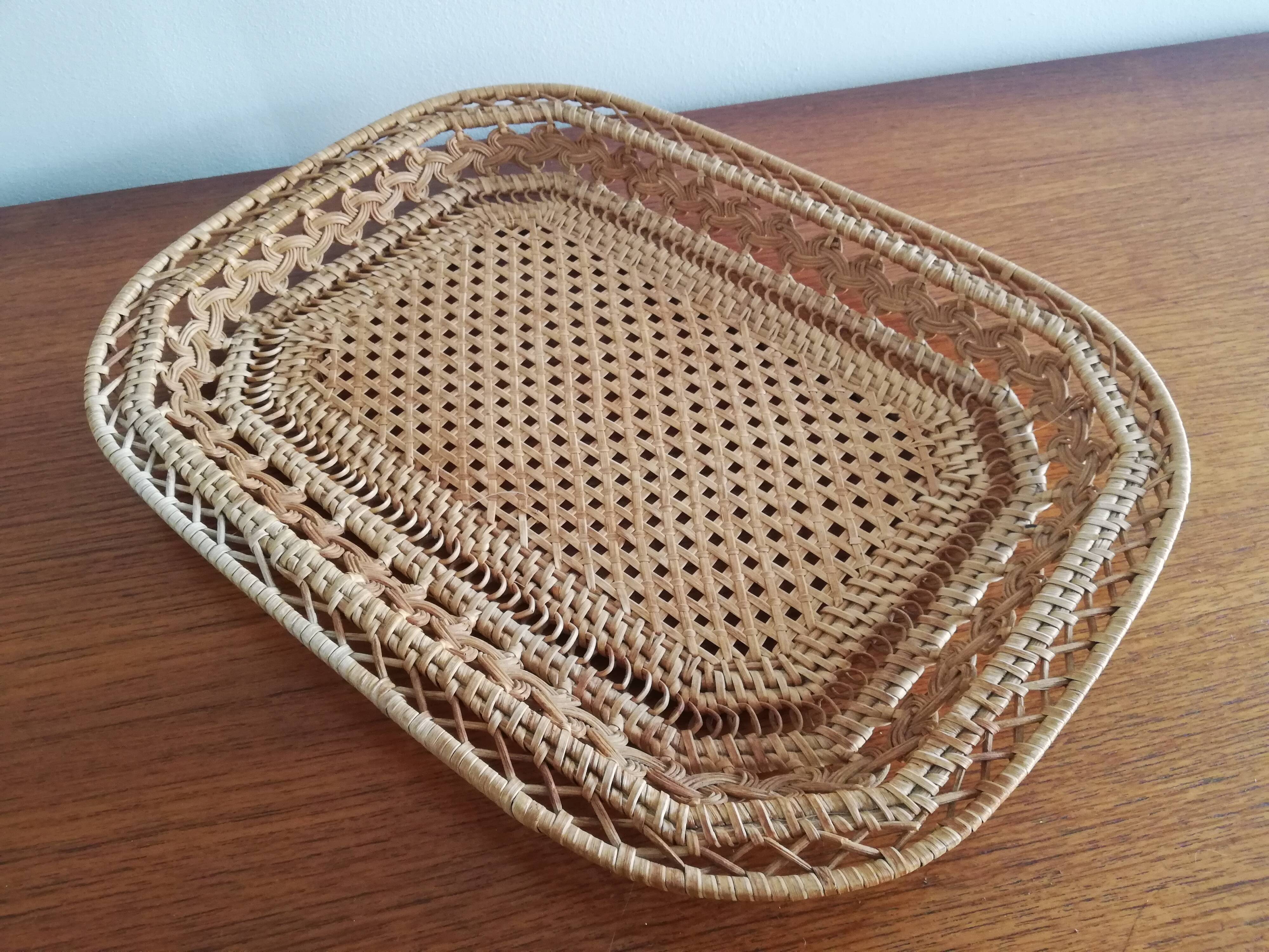Empty pocket in vintage rattan