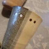 4 Japanese stoneware mugs