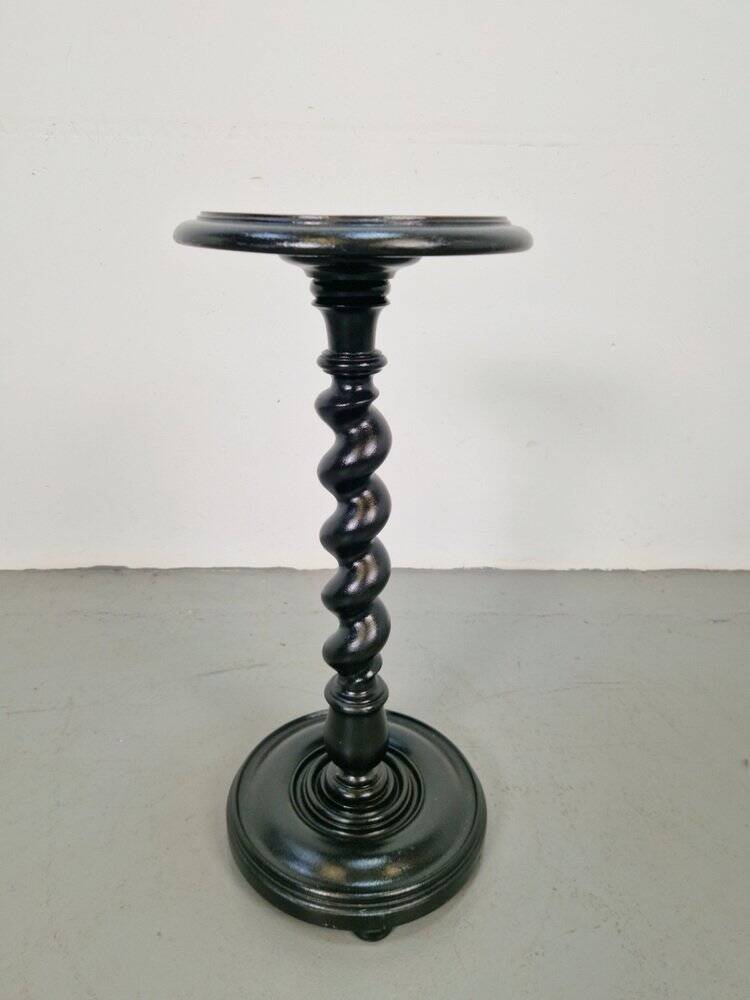 Hand-Carved Wood Barley Twist Pedestal, 1930s