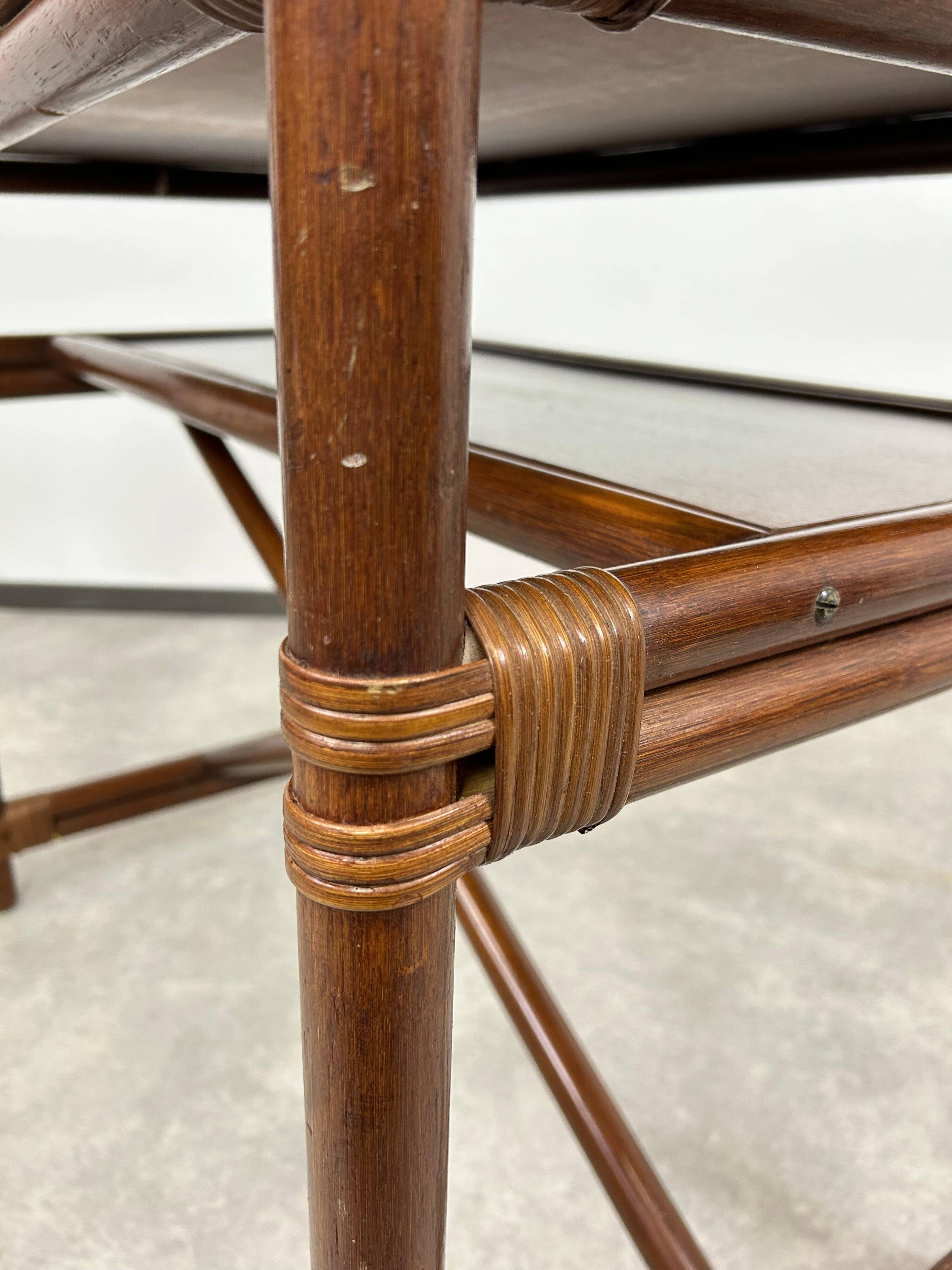 Modern mid-century bamboo desk by Gervasoni