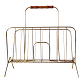 Vintage brass magazine rack
