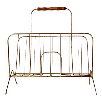 Vintage brass magazine rack