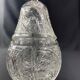 Large covered pear-shaped jar in Bohemian cut crystal