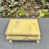 Onyx catchall box from the 1960s, vintage Italy.