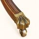 Large Extendable English Table Mahogany Regency Style Claw Feet Brass