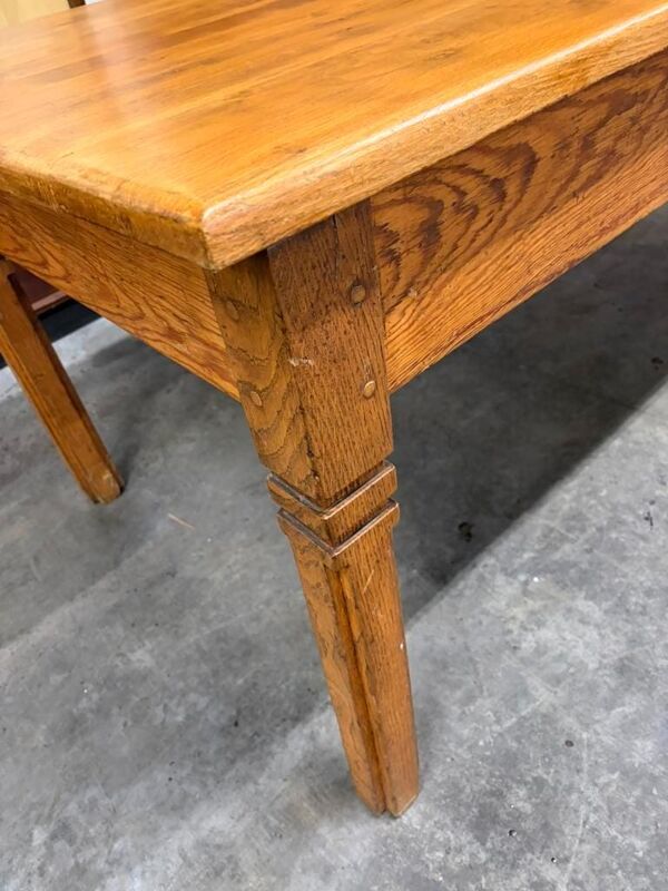 Table à manger vintage en bois massif / table de ferme