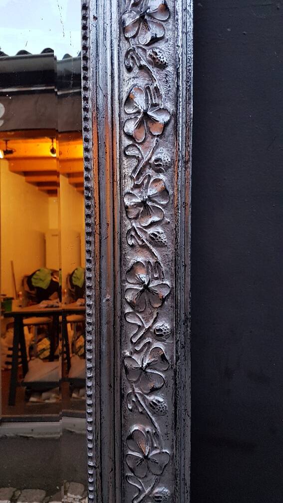Large silver mirror Napoleon III