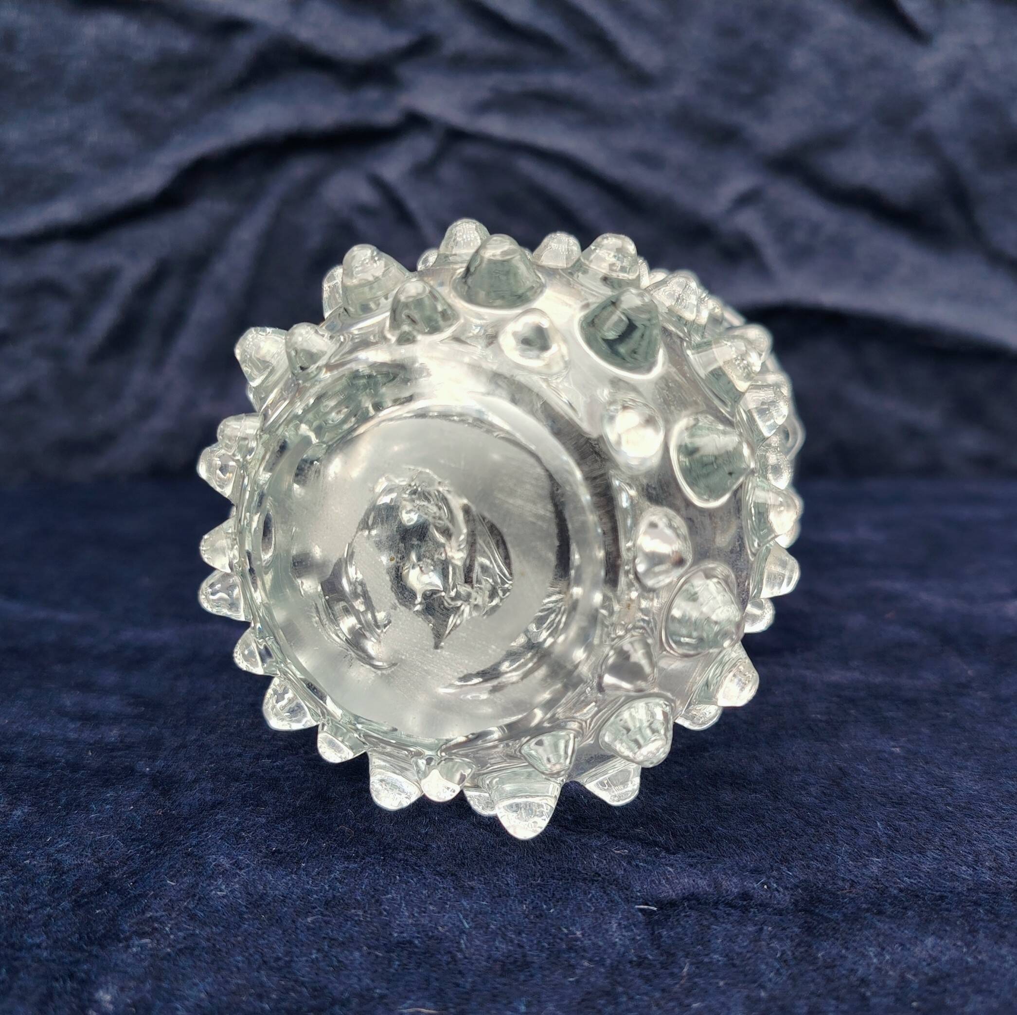 vase en verre à pointes Pavel Panek vintage