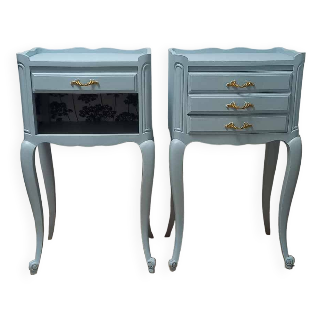 8 Pieds De Chevets Anciens En Bois Rouge à Visser - 30 Cm