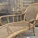 Old rattan daybed
