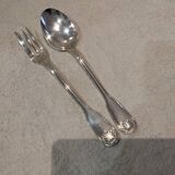 Silver plated stew spoon fork by Christofle Vendome
