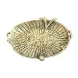 Empty brass snail pocket