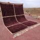 Grand tapis berbère sur mesure authentique bordeaux 3/4 m