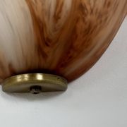 Vintage wall lights, glass and brass, France, 1970.