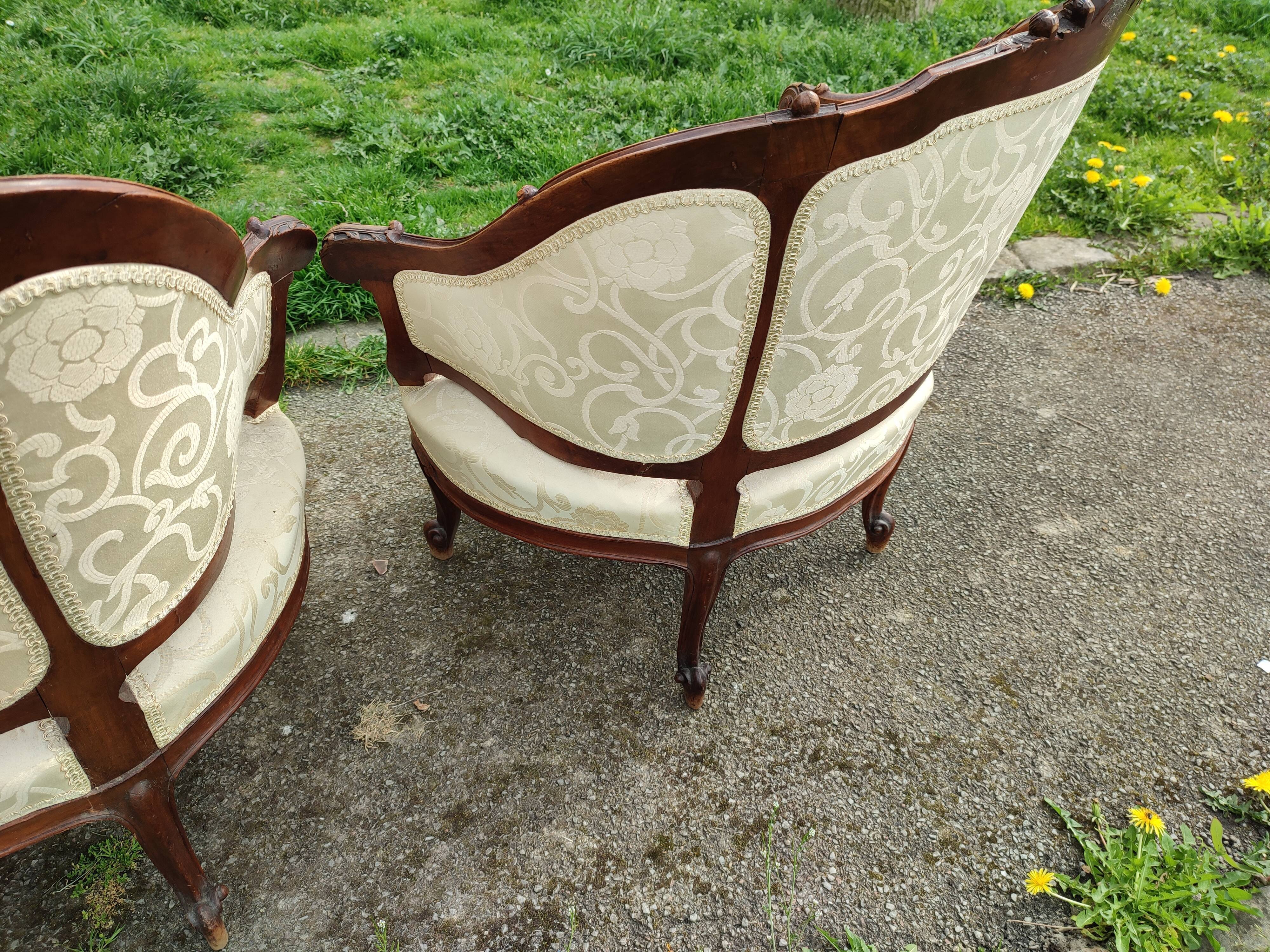 Louis XV rocaille style living room set