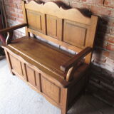 Chest bench in solid chene