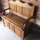 Chest bench in solid chene