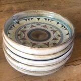 Hollow stoneware plates signed Roland Moreau Tourettes sur Loup
