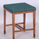 Art Deco Stool in Oak & Upholstery, Czech, 1930s