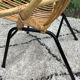 Pair of children's armchairs in rattan from the 1960s.