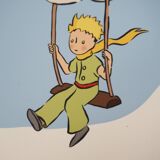 Antoine de Saint-Exupéry: The Little Prince flies with the clouds, lithograph.