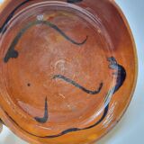 Antique glazed earthenware terrine with black spots, 18th century? 18th century?