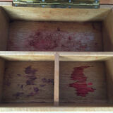 1940 marquetry box with 3 compartments geometric star