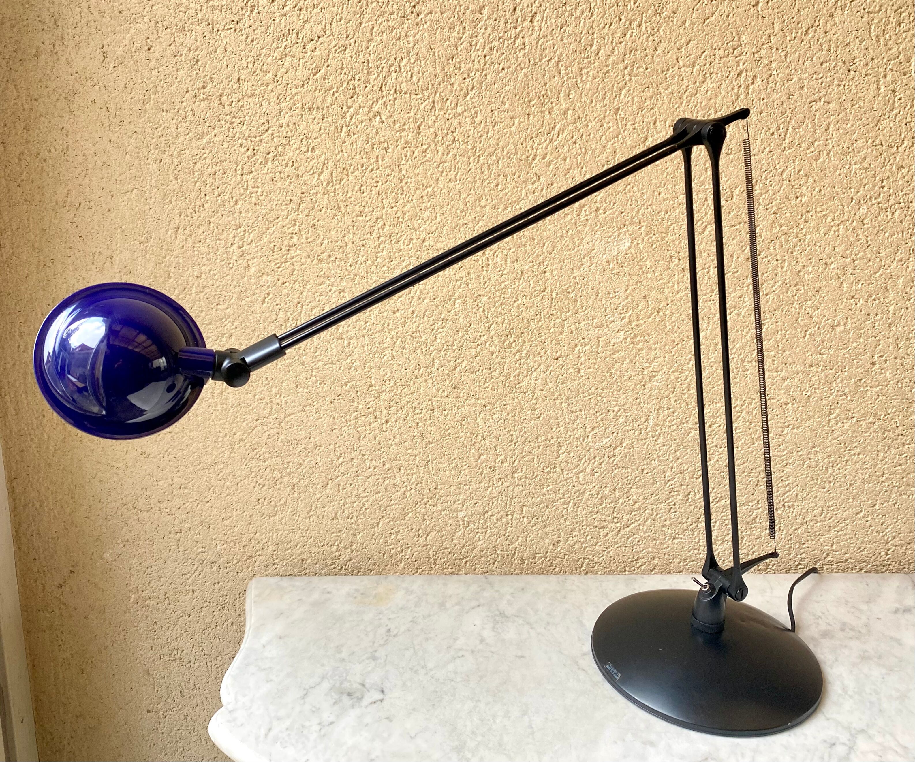 Large desk lamp manade France design Philippe Stephant vintage 90