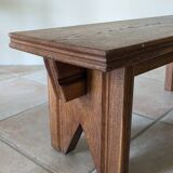 Mini vintage solid oak bench